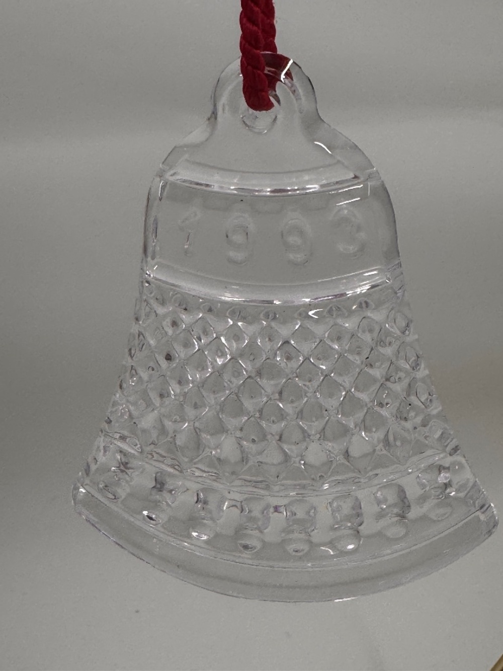 Vtg 1993 Waterford Crystal Bell Ornament - Memories Ornament Collection